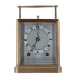 Fine Paul Garnier Series I repeater carriage clock striking on a bell, the back plate signed P.