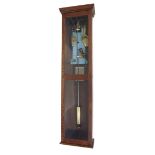 Magneta Post Office (PO 36) Exchange longcase electric master clock, within a two-part oak glazed