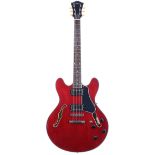 2016 Eastman T386RD semi-hollow body electric guitar, made in China, ser. no. 1xxxxx3; Finish: