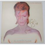 David Bowie - autographed 'Aladdin Sane' vinyl record, signed by David Bowie in gold pen in 2013