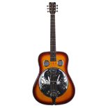 Hohner HR-100 single cone resonator guitar, made in Korea; Back and sides: mahogany; Top: