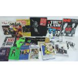 Selection of pop memorabilia related books including a 1973 New Musical Express annual, two books