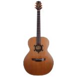 1995 Takamine EN-40LH left-handed electro-acoustic guitar, made in Japan, ser. no. 9xxxxxx3; Back