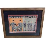 The Beatles - set of autographs upon a 1960s Beatles book, mounted and framed, 17.5" x 22.5" *