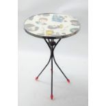 The Beatles - rare 1960s Dutch side table on metal stand