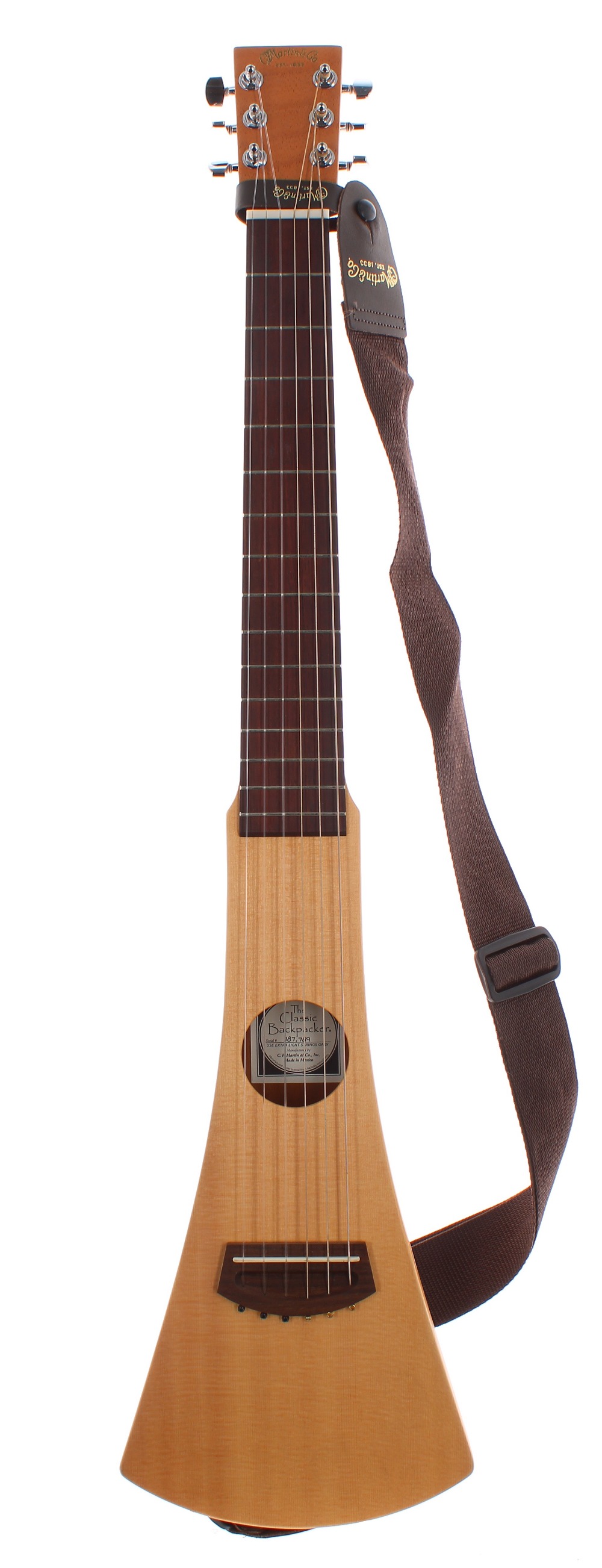 C.F. Martin & Co The Classic Backpacker nylon string travel guitar, made in Mexico, ser. no. 1xxxx9,