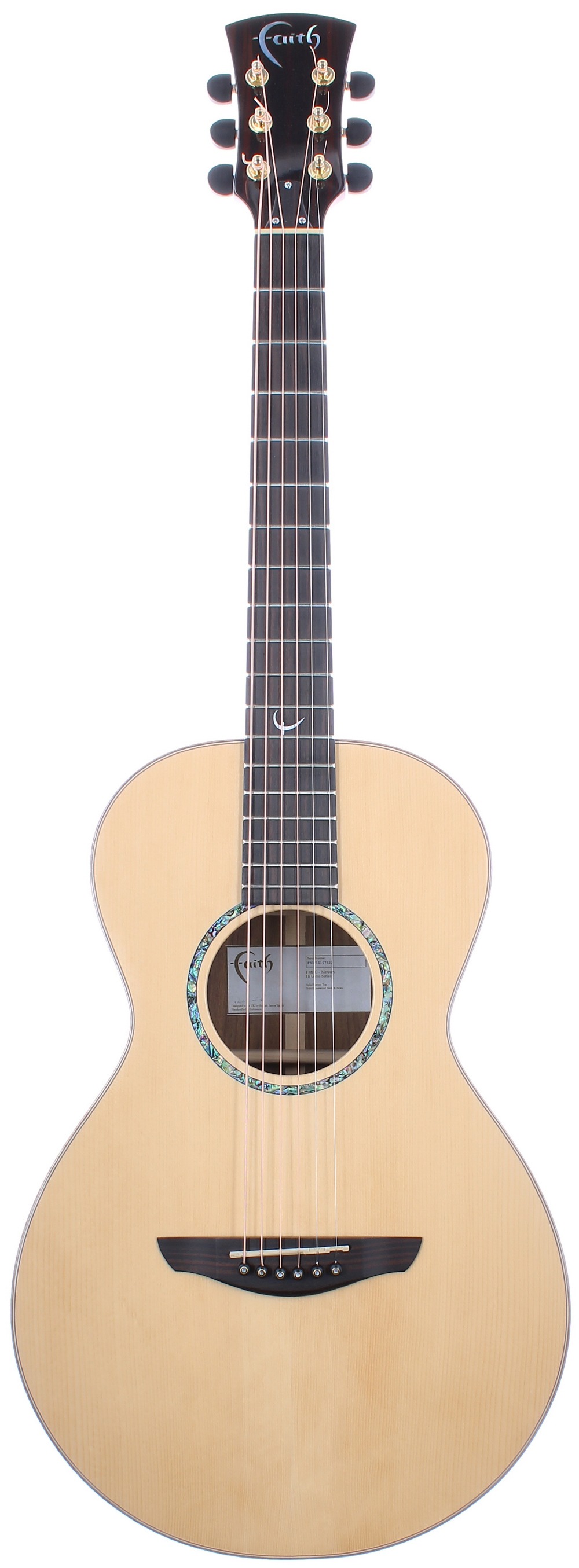 Faith FMHG Mercury High Gloss Series acoustic guitar, made in Indonesia; Back and sides: rosewood,