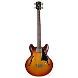 1964 Gibson EB-2 semi-hollow body bass guitar, made in USA, ser. no. 1xxxx3; Finish: sunburst,