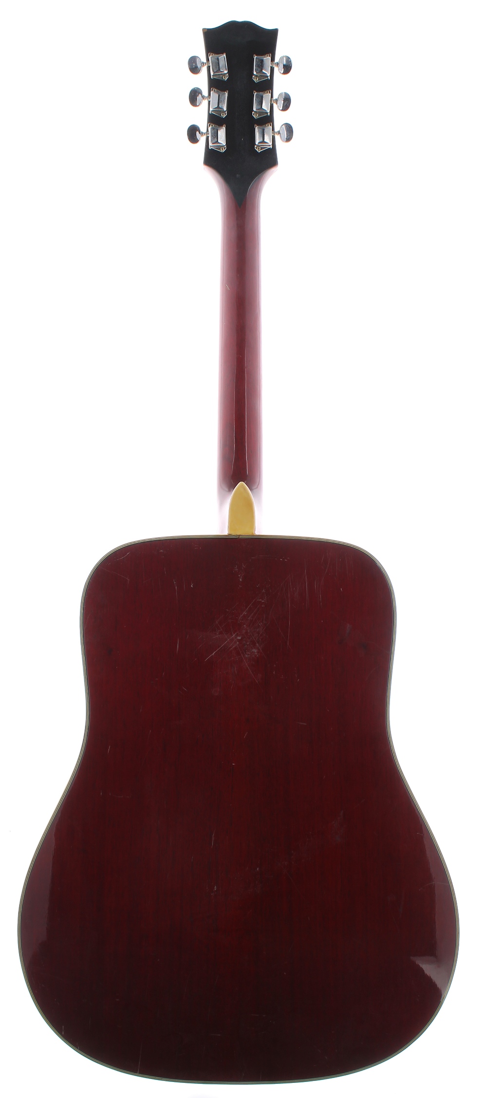 1970s Columbus Hummingbird acoustic guitar, made in Japan; Finish: cherry sunburst, many scratches - Image 2 of 2