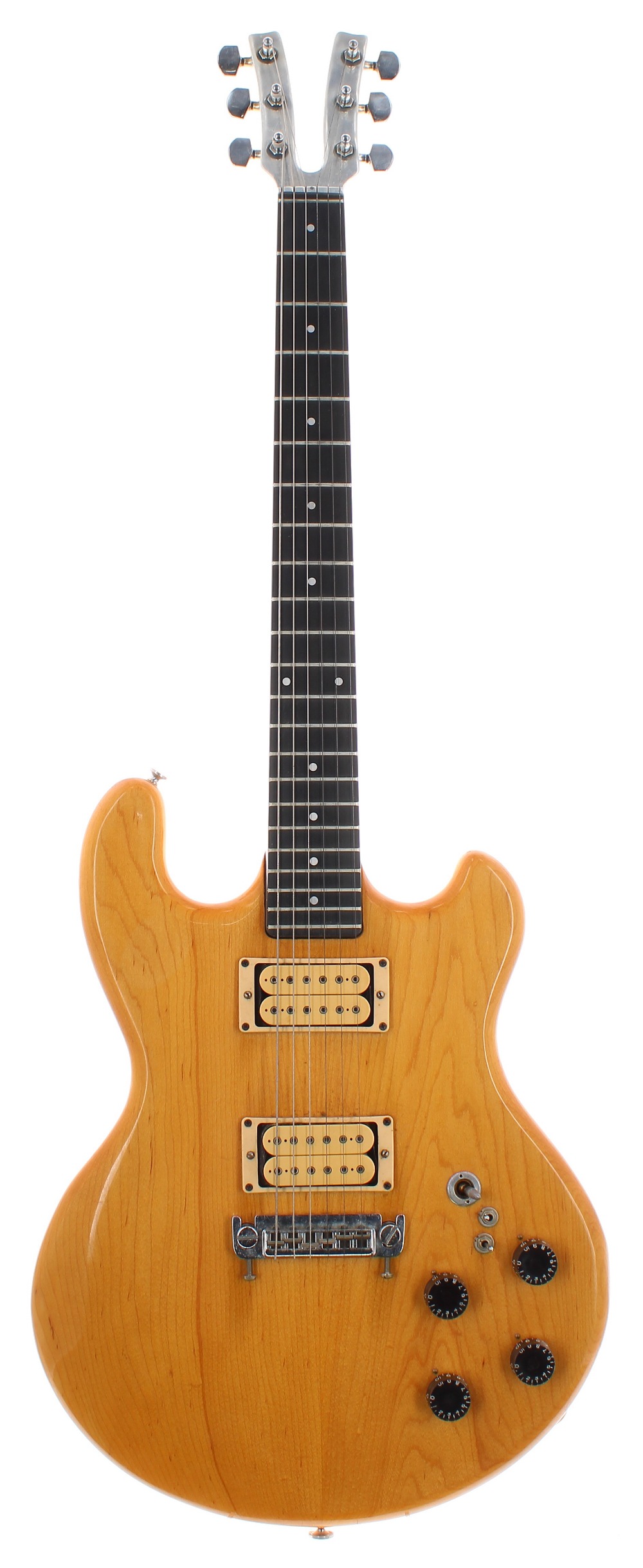 Late 1970s Kramer DMZ 2000 electric guitar, made in USA, ser. no. 0xxx0; Finish: natural; Fretboard: