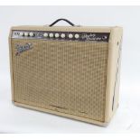 1995 Fender Custom Vibrolux Reverb-Amp guitar amplifier, made in USA, ser. no. AB05963, some tearing