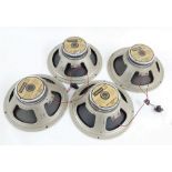 Set of four Celestion G12S 12" guitar amplifier speakers