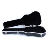 Travel acoustic guitar hard case suitable for a Taylor Baby size guitar or similar