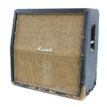 1967 Marshall 4 x 12 guitar amplifier speaker cabinet, made in England, ser. no. 25747, with