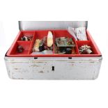 Interesting lock box labelled 'Alembic Tools (GTR RM)', containing a selection of tools and