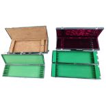 Twenty-four division bow case and three twelve division bow cases (4)