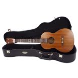 1970s C.F. Martin & Co Style 1 all Koa baritone ukulele, within a contemporary CNB hard case