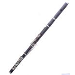 Ebonised nine key flute by and stamped Jos Rouscher, Munich circa 1930, sound length 60cm, overall