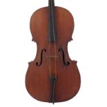 German three-quarter size violoncello circa 1890, 27 1/8", 68.90cm