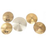 Paiste 101 18" crash cymbal; together with a pair of Camber 4000 hi-hat cymbals and a pair of Sabian