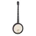 Five string banjo by and stamped to the heel 'The Cammeyer Music & Manufacturing Co, 97A Germyn