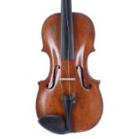 Good late 18th/ early 19th century violin by a member of the Hopf family and branded Hopf below