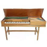 Square piano by Frederick Beck, London 1776, the case of mahogany with chequered stringing, the
