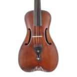 Rare eccentric English violin by Thomas Howell of Bristol, stamped Howell, Patent below the