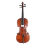 Russian violin labelled Richard Rubus, St Petersburg, 13 7/8", 35.20cm