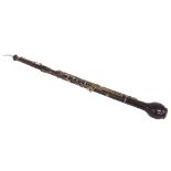 Good mid 19th century cocuswood cor anglais, by and stamped Triebert á Paris, Brevete, with brass