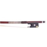 Contemporary French nickel mounted unused viola bow by and stamped Ary-France, 71gm *Please check