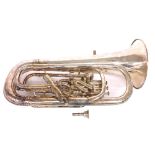 Silver plated Imperial model euphonium by and inscribed Boosey & Co, Ltd, Makers London, No. 131104,