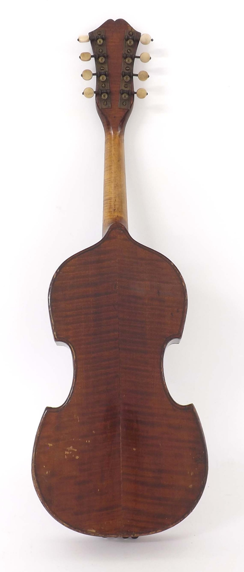 Rare and interesting viol da gamba shaped mandolin, with indecipherable label which should read ' - Image 2 of 3
