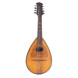 Early 20th century pear shaped mandolin, with aluminium back