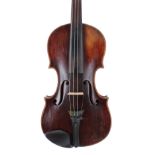 Interesting violin of the Wilkinson School labelled Joseph Antonius Rocca.., the two piece back of