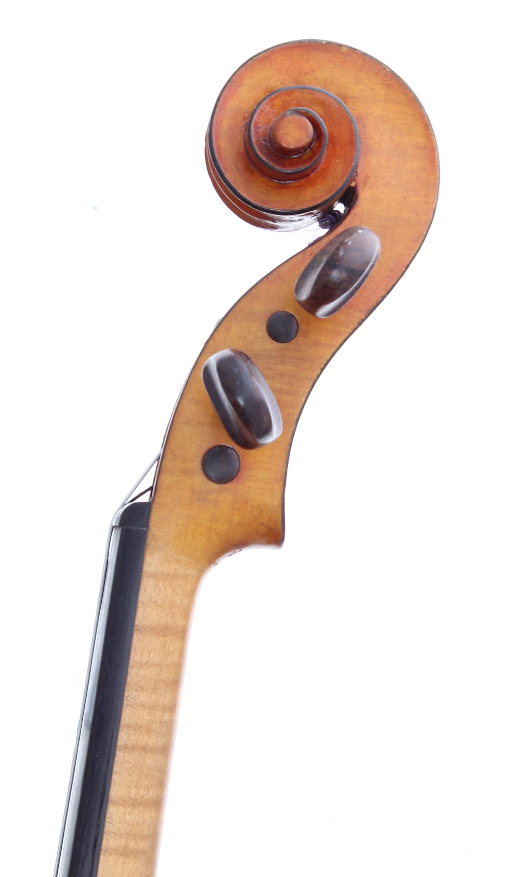Scottish violin by and labelled John McCarter of Dalkeith, Scotland 1954, 14 1/8", 35.90cm, case - Image 3 of 3
