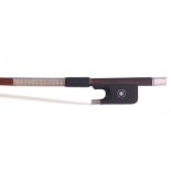 French silver mounted violoncello bow by Marie Louis Piernot circa 1930 and stamped Leon Bernardel