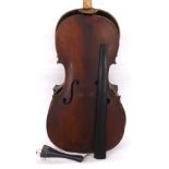 Late 19th/early 20th century German Stradivari copy violoncello, 30", 76.20cm (in need of