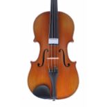 French violin labelled Paul Mangenot, Mirecourt, 14", 35.60cm