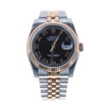 Rolex Oyster Perpetual Datejust rose gold and stainless steel gentleman's bracelet watch, ref.