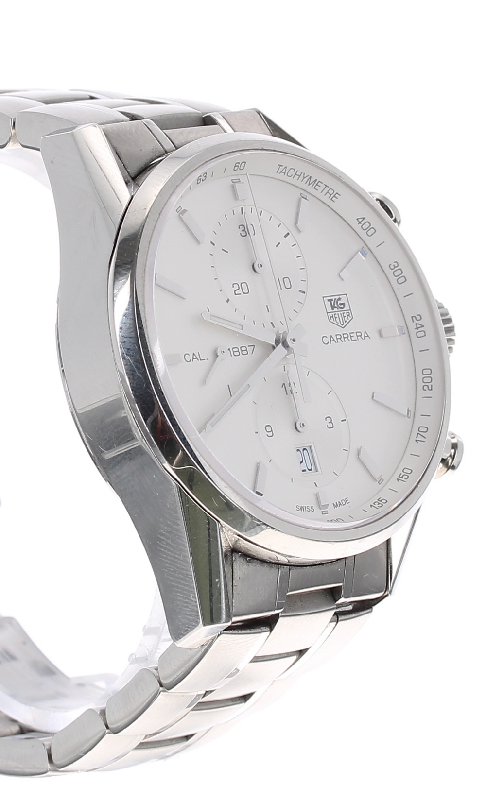 Tag Heuer Carrera chronograph automatic stainless steel gentleman's bracelet watch, ref. CAR2111 no. - Image 3 of 5