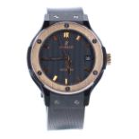 Hublot Classic Fusion titanium and black ceramic automatic wristwatch, no. 1162xxx, circular black