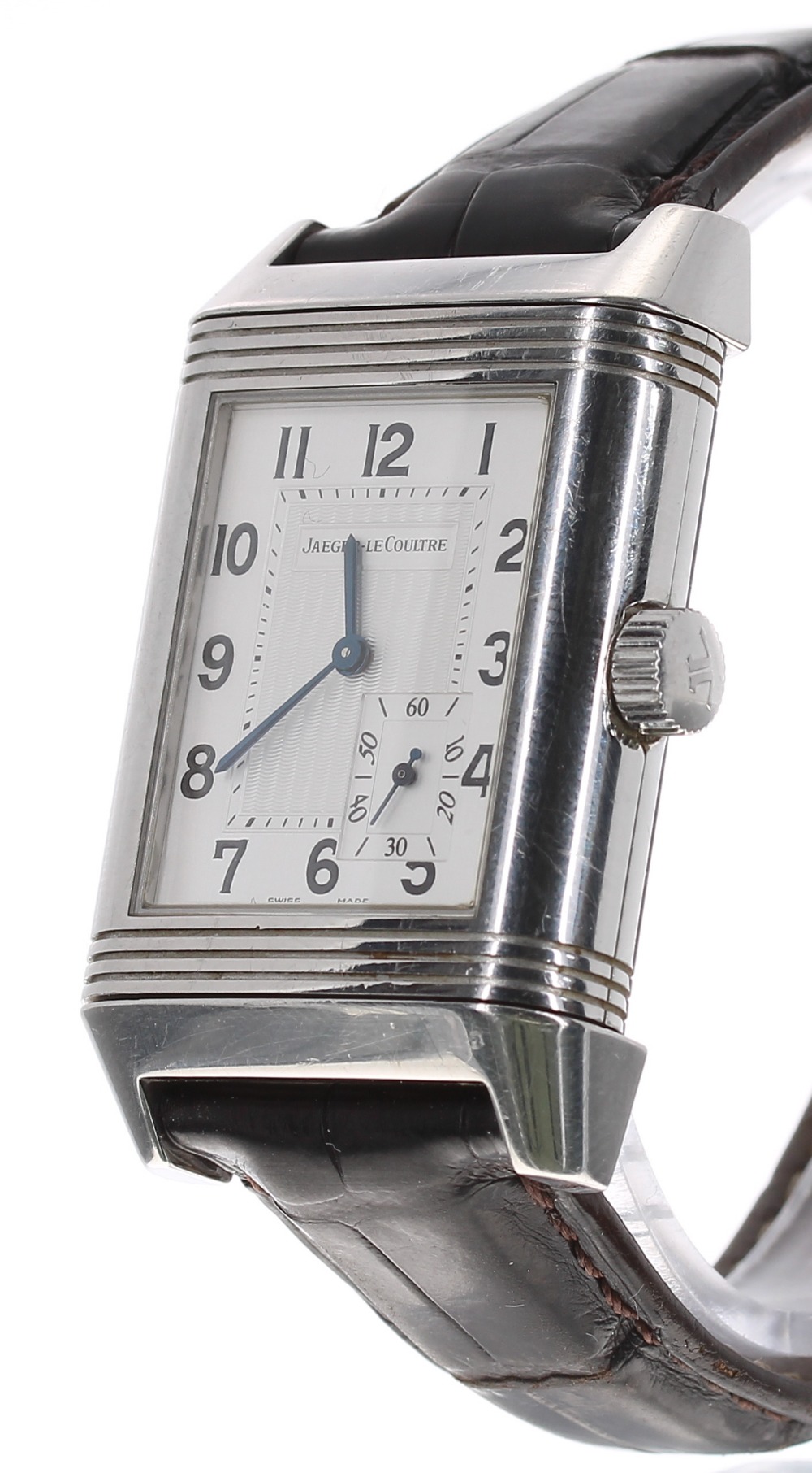 Jaeger-LeCoultre Grande Reverso 'power reserve' stainless steel gentleman's wristwatch, ref. 240.8. - Image 3 of 6