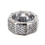 Audemars Piguet Royal Oak Offshore 53 Collection octagonal diamond band ring, 18ct white gold,