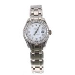 Rolex Oyster Perpetual Pearlmaster Datejust 18ct white gold diamond set lady's bracelet watch,