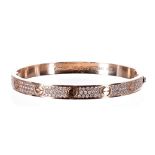 Cartier 18ct rose gold diamond paved 'Love' bangle, size 19, set with 204 round brilliant-cut