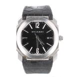 Bulgari Octo automatic stainless steel gentleman's wristwatch, ref. BGO41S, no. MP0xxx, black