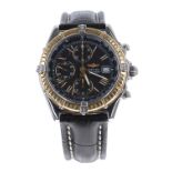 Breitling Crosswind chronograph automatic stainless steel and gold gentleman's wristwatch, ref.