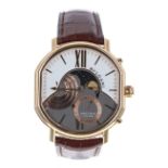 Bulgari Daniel Roth Grande Lune 18k rose gold gentleman's wristwatch, no. BRx P 4x G Mx, the bi-