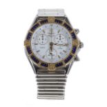 Breitling J Class chronograph stainless steel and gold gentleman's bracelet watch, ref. D53067,